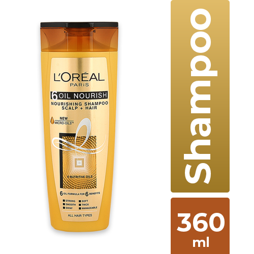 L'Oreal Paris 6 Oil Nourish Shampoo 360Ml (Pk)